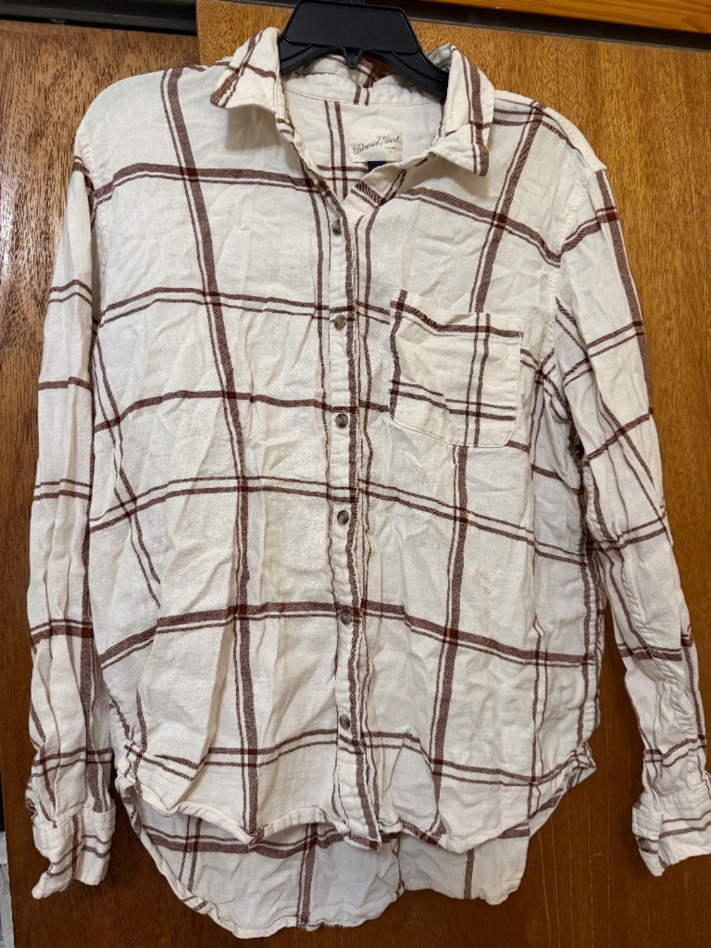 Universal Thread Flannel Plaid Shirt Relaxed Fit LARGE Button Up 100% Cotton - Picture 5 of 5